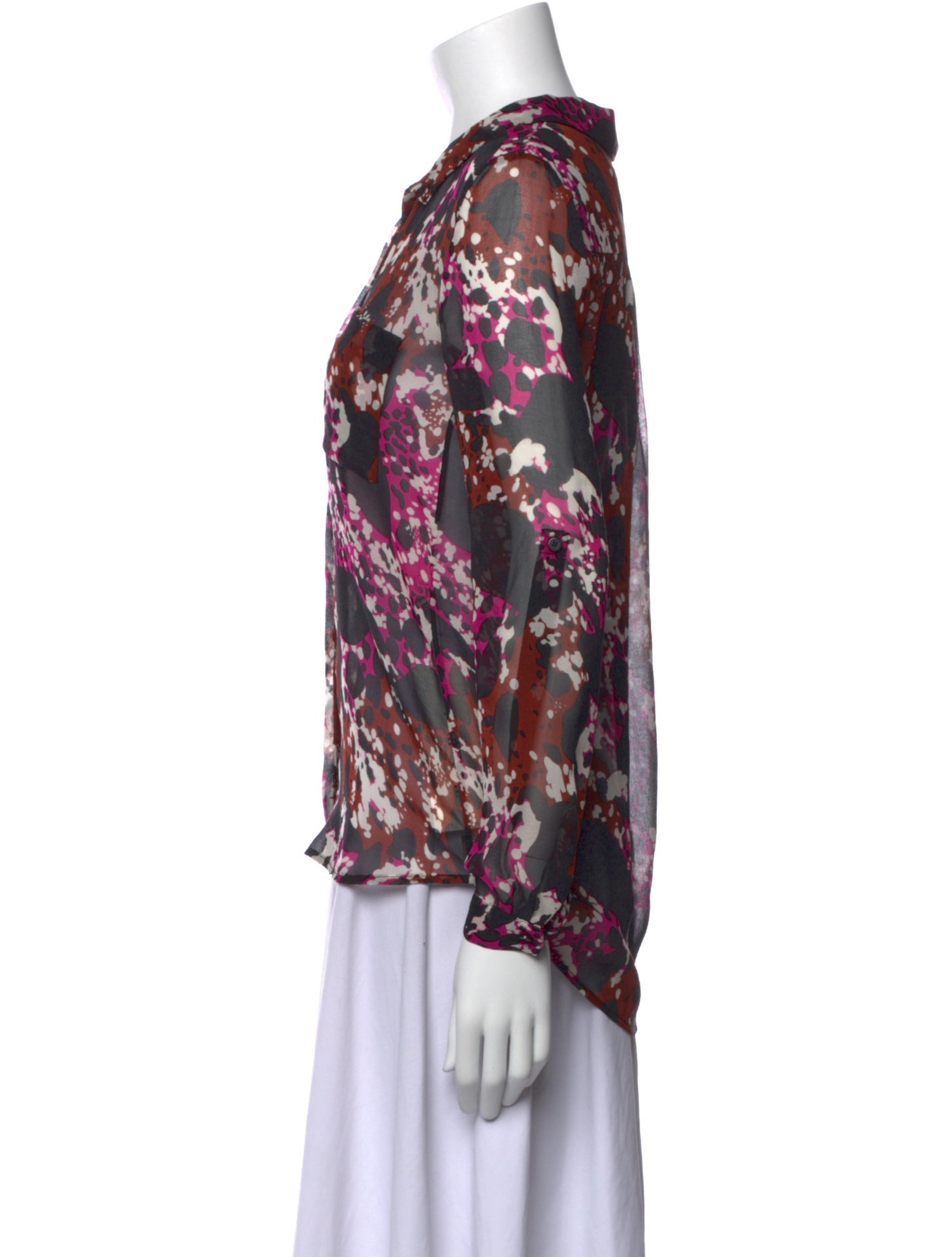 Diane von Furstenberg Silk Floral Print Blouse