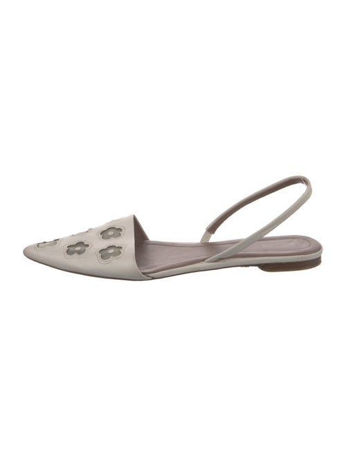 Diane von Furstenberg Leather Cutout Accent Slingback Flats