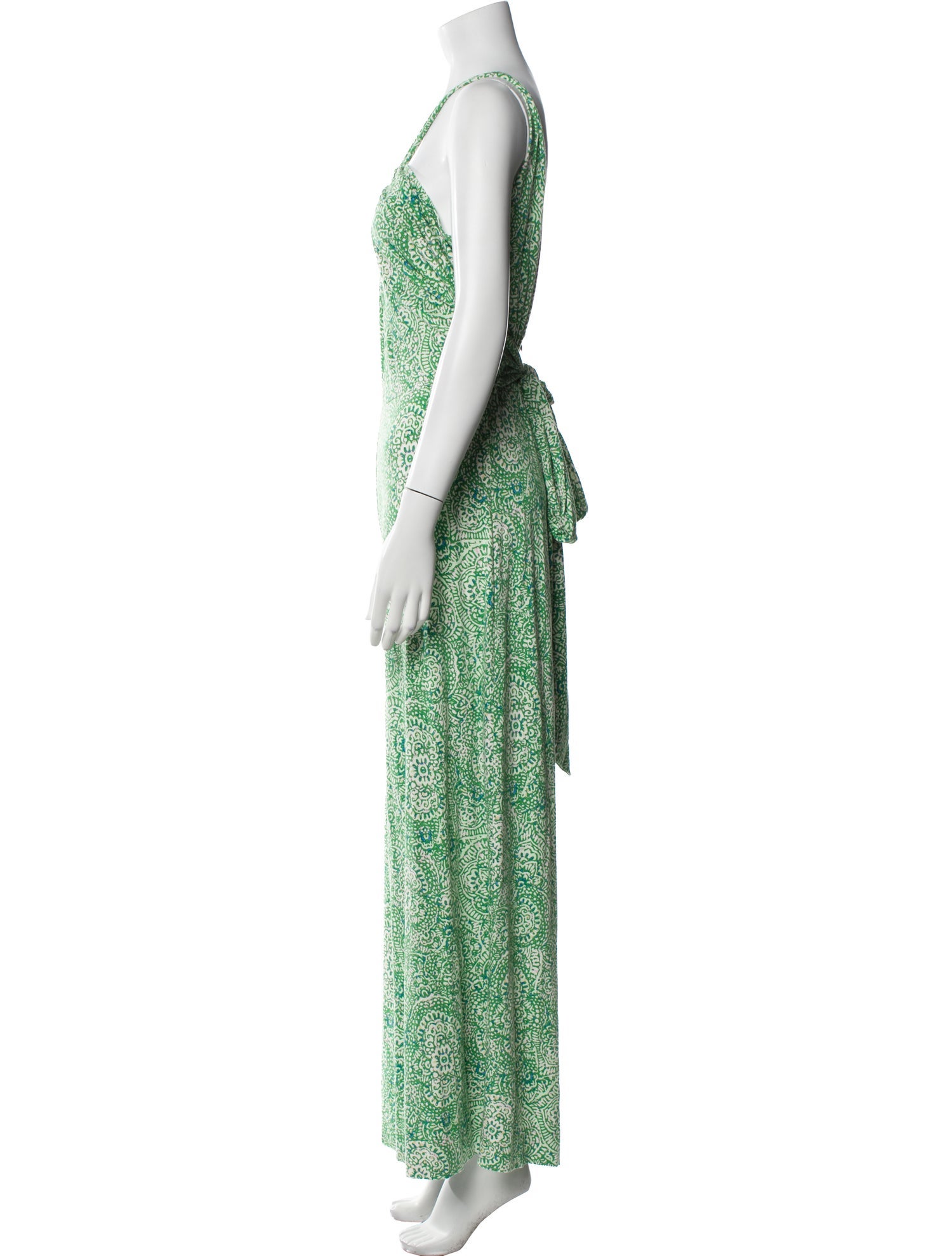 Diane von Furstenberg Printed V-Neck Jumpsuit