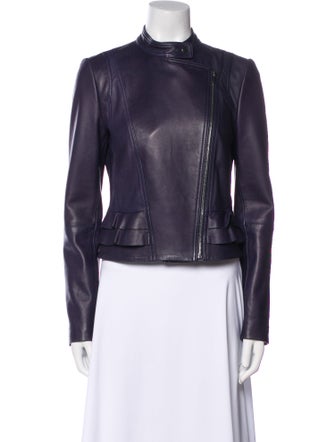 Diane von Furstenberg Leather Biker Jacket