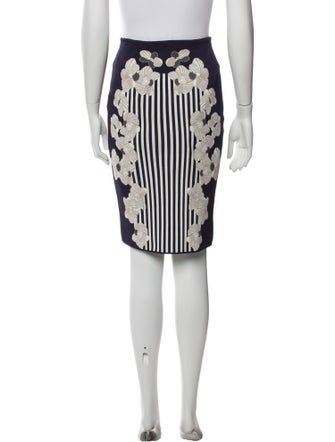 Diane von Furstenberg Striped Knee-Length Skirt