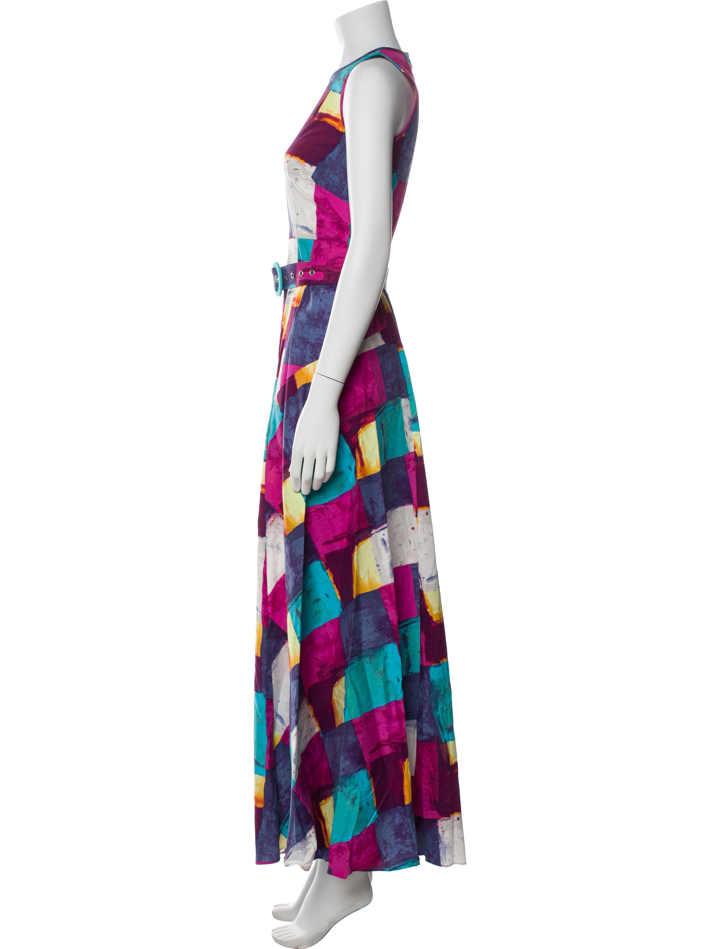 Diane von Furstenberg Printed Long Dress w/ Tags