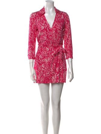Diane von Furstenberg Animal Print Romper