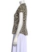 Diane von Furstenberg Silk Animal Print Button-Up Top