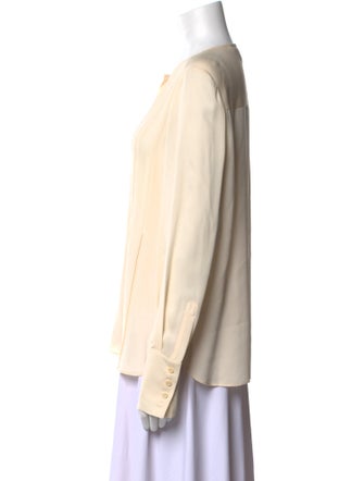 Diane von Furstenberg Silk Crew Neck Blouse