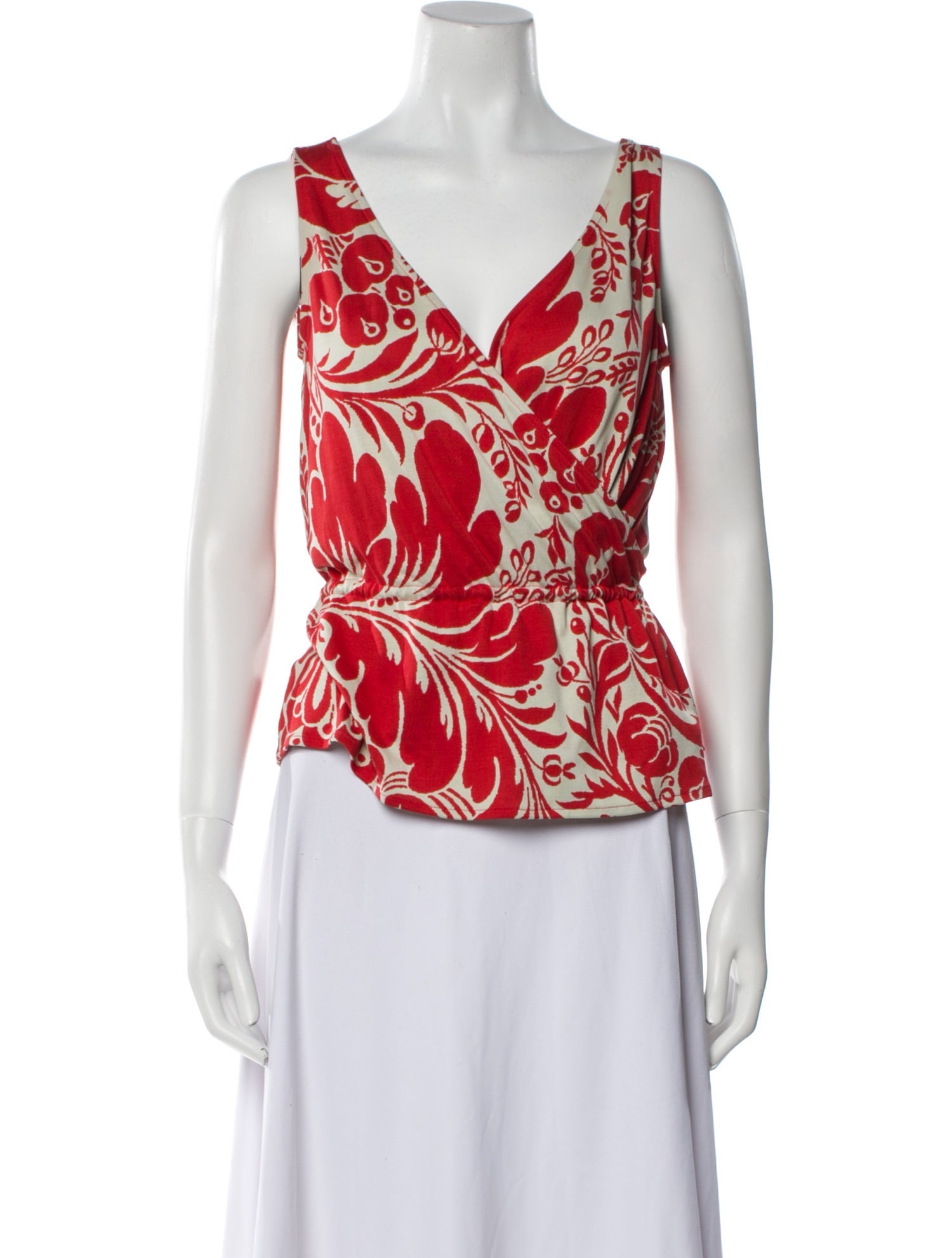 Diane von Furstenberg Silk Floral Print Top