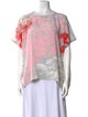 Diane von Furstenberg Silk Printed T-Shirt