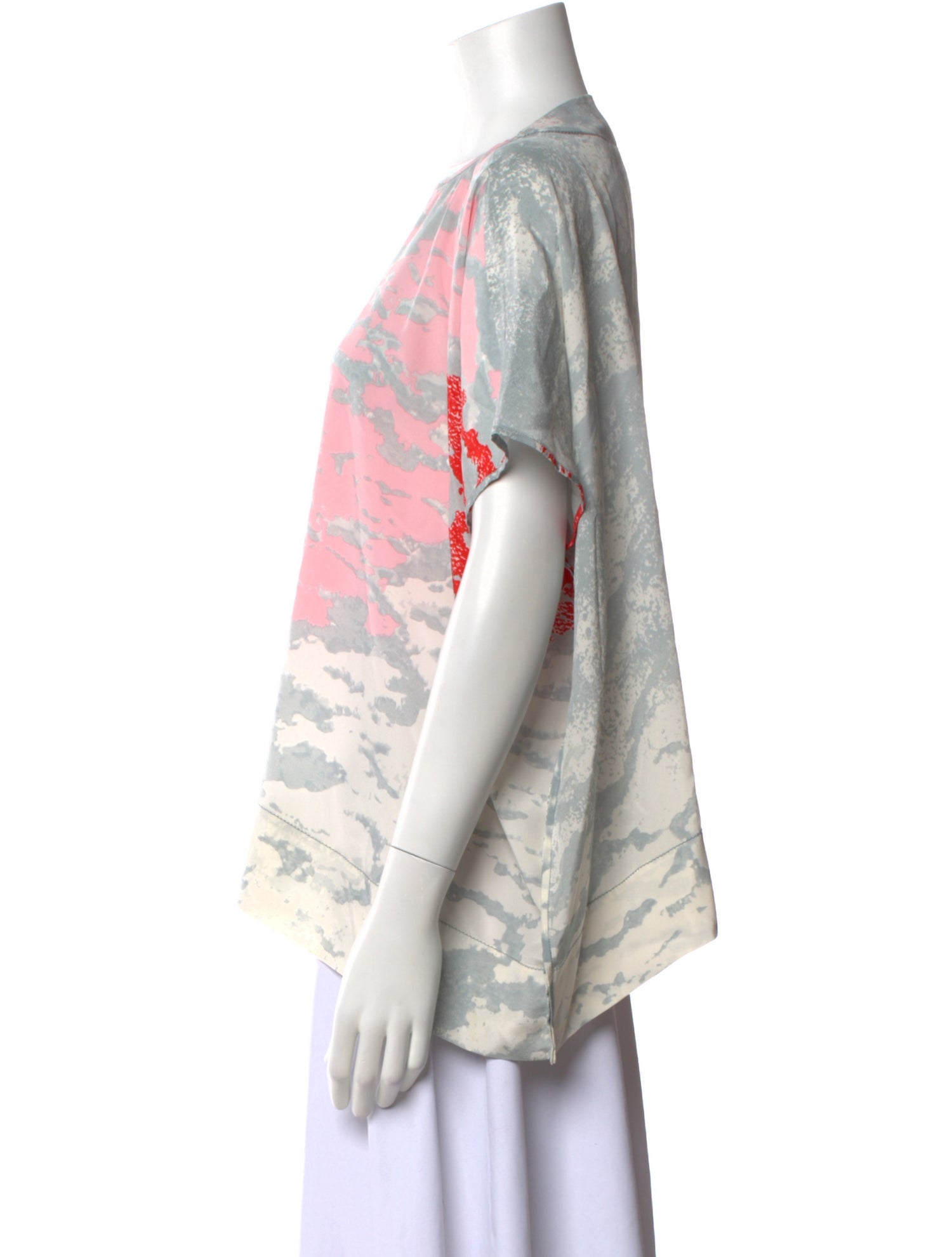 Diane von Furstenberg Silk Printed T-Shirt