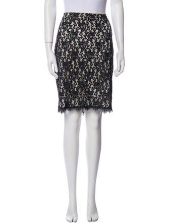 Diane von Furstenberg Lace Pattern Knee-Length Skirt