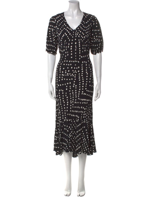 Diane von Furstenberg Printed Midi Length Dress