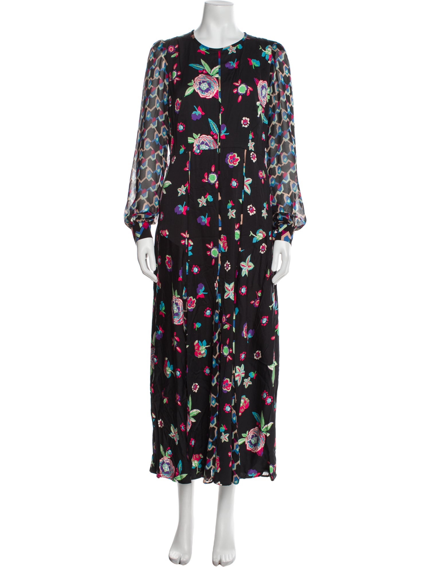 Diane von Furstenberg Floral Print Long Dress