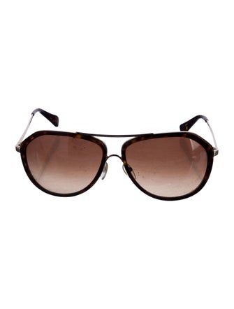 Diane von Furstenberg Aviator Gradient Sunglasses