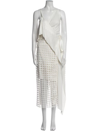 Diane von Furstenberg V-Neck Long Dress