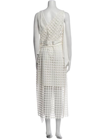 Diane von Furstenberg V-Neck Long Dress