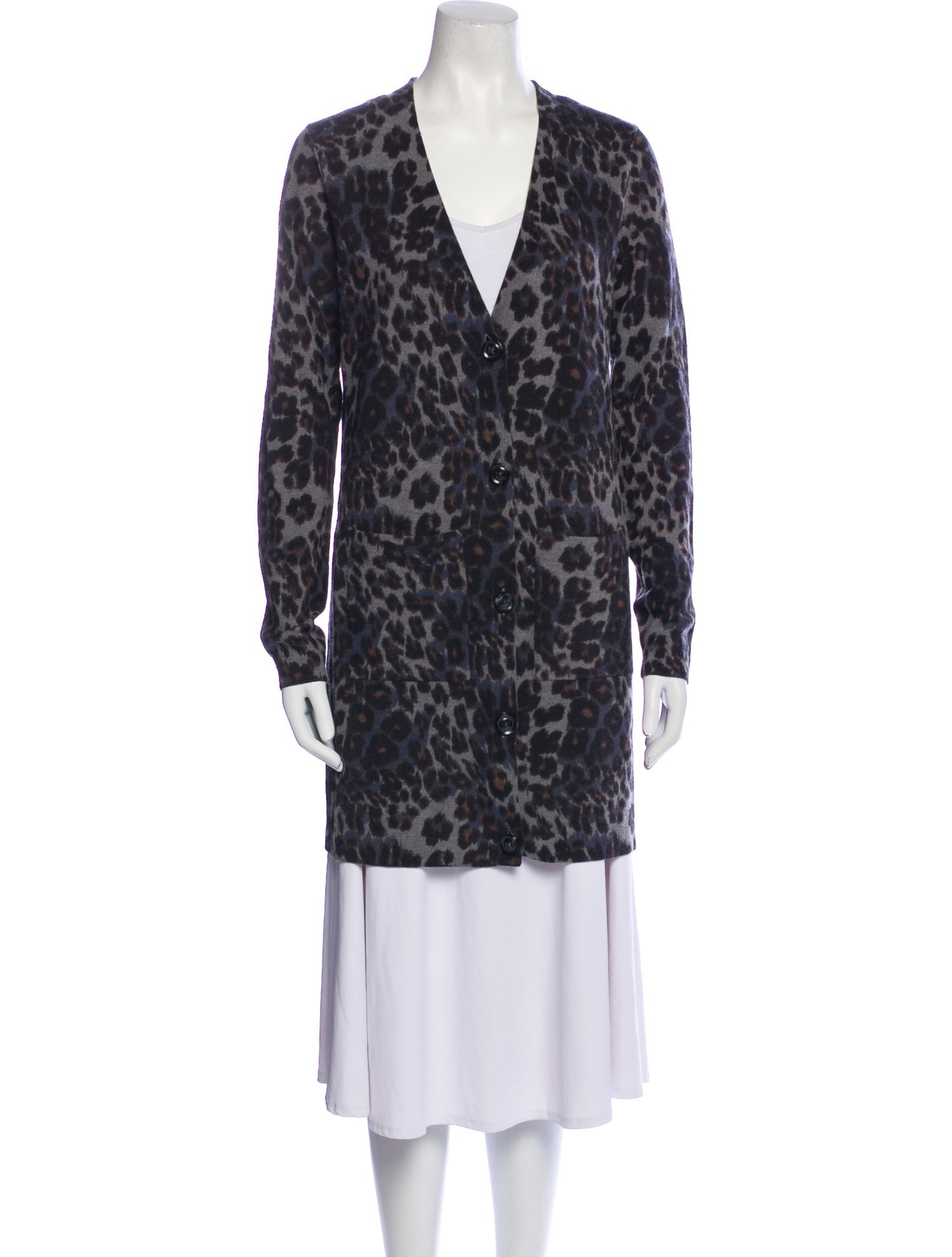 Diane von Furstenberg Wool Animal Print Sweater