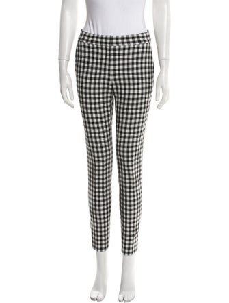 Diane von Furstenberg Plaid Print Skinny Leg Pants