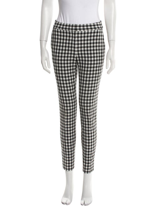 Diane von Furstenberg Plaid Print Skinny Leg Pants