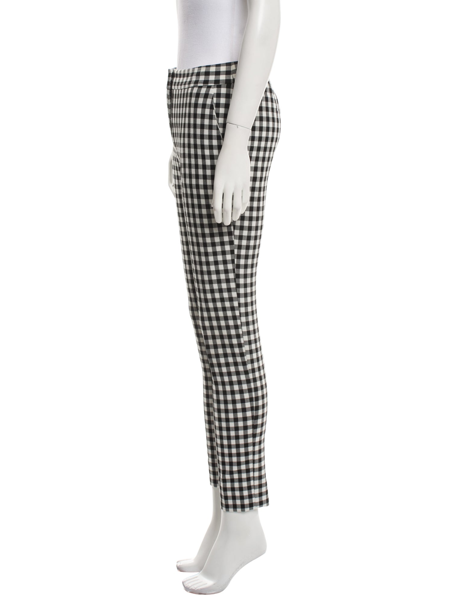 Diane von Furstenberg Plaid Print Skinny Leg Pants