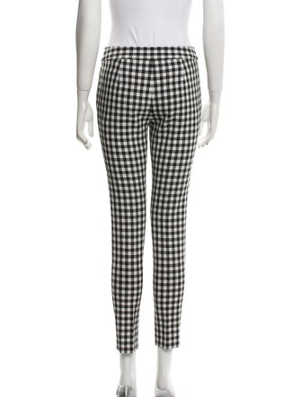 Diane von Furstenberg Plaid Print Skinny Leg Pants