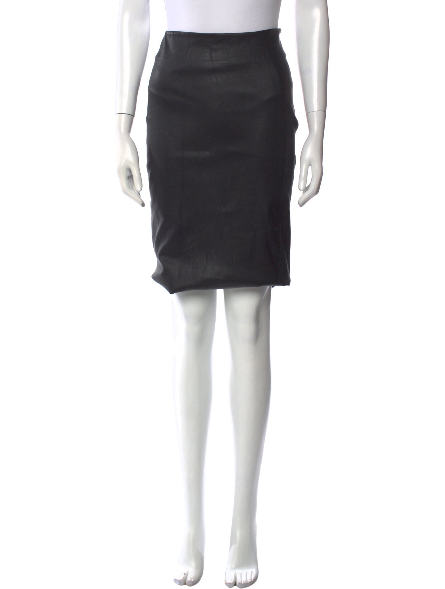 Diane von Furstenberg Leather Knee-Length Skirt