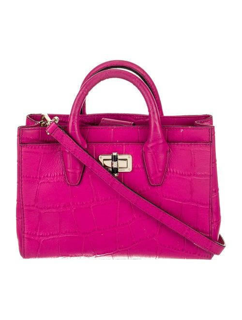 Diane von Furstenberg Embossed Leather Top Handle Bag