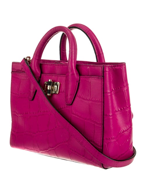 Diane von Furstenberg Embossed Leather Top Handle Bag