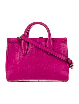 Diane von Furstenberg Embossed Leather Top Handle Bag