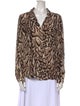 Diane von Furstenberg Silk Animal Print Blouse