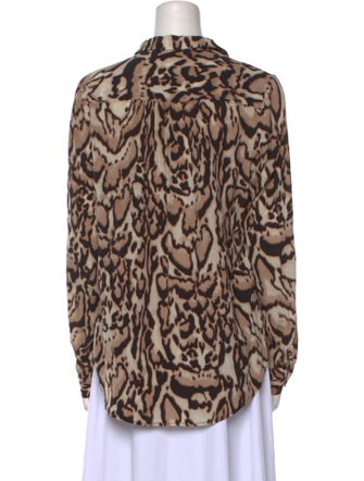 Diane von Furstenberg Silk Animal Print Blouse