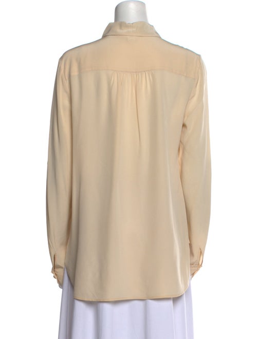 Diane von Furstenberg Silk Mock Neck Button-Up Top