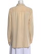Diane von Furstenberg Silk Mock Neck Button-Up Top