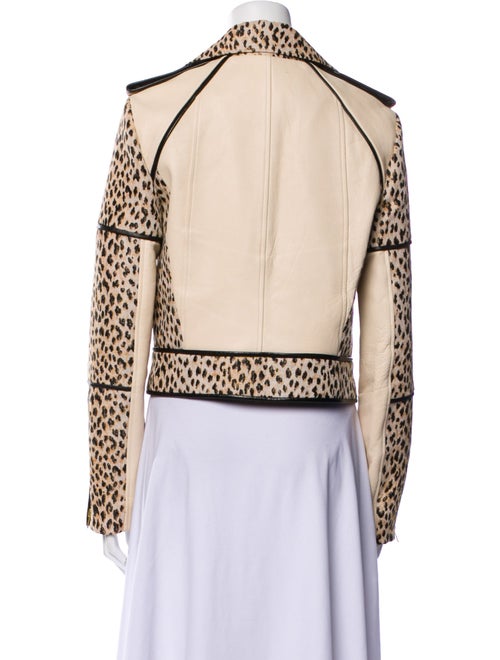 Diane von Furstenberg Animal Print Biker Jacket