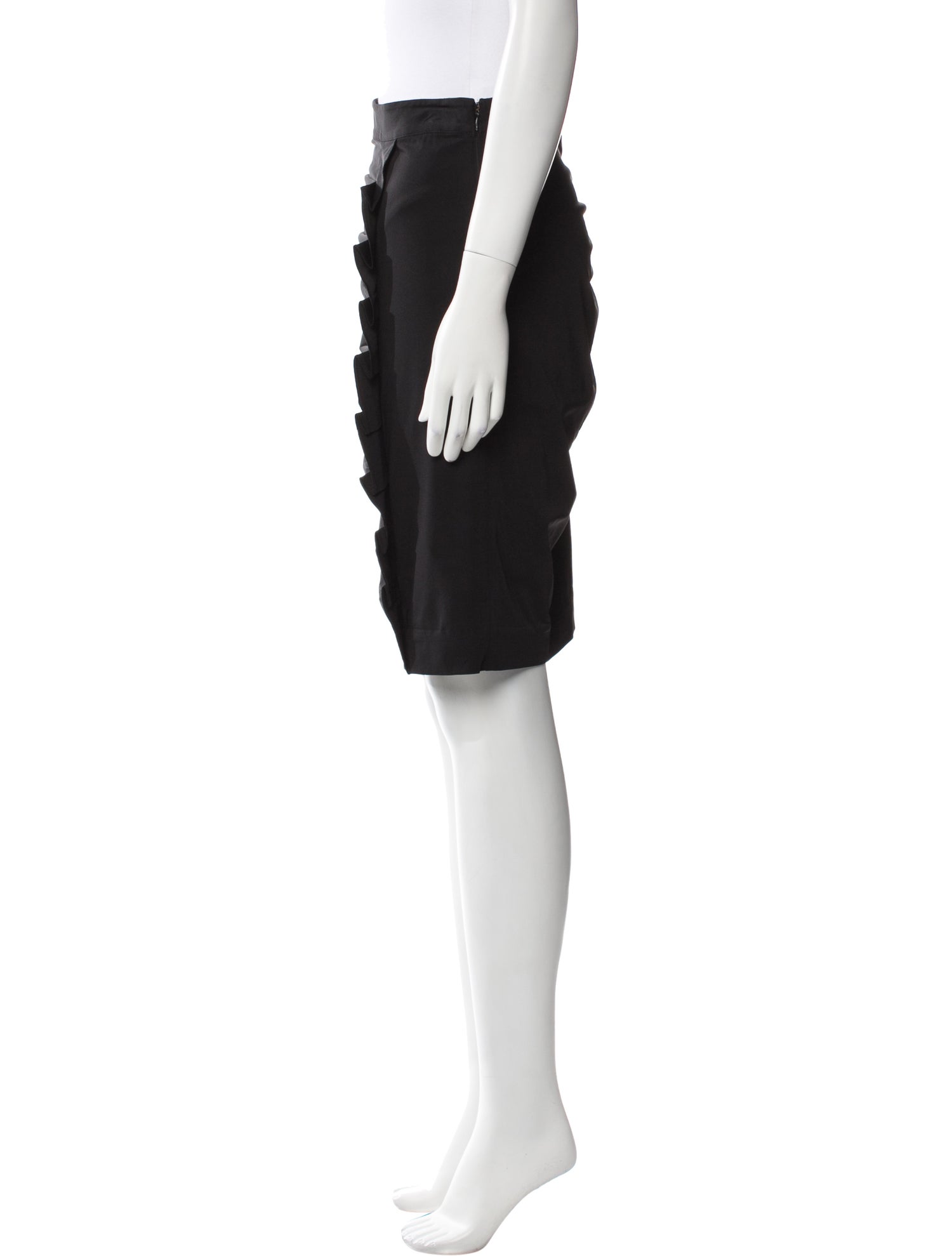 Diane von Furstenberg Pleated Accents Knee-Length Skirt