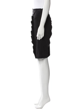 Diane von Furstenberg Pleated Accents Knee-Length Skirt