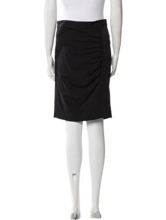 Diane von Furstenberg Pleated Accents Knee-Length Skirt
