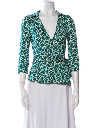 Diane von Furstenberg Silk Printed Blouse