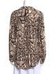 Diane von Furstenberg Animal Print Long Sleeve Blouse