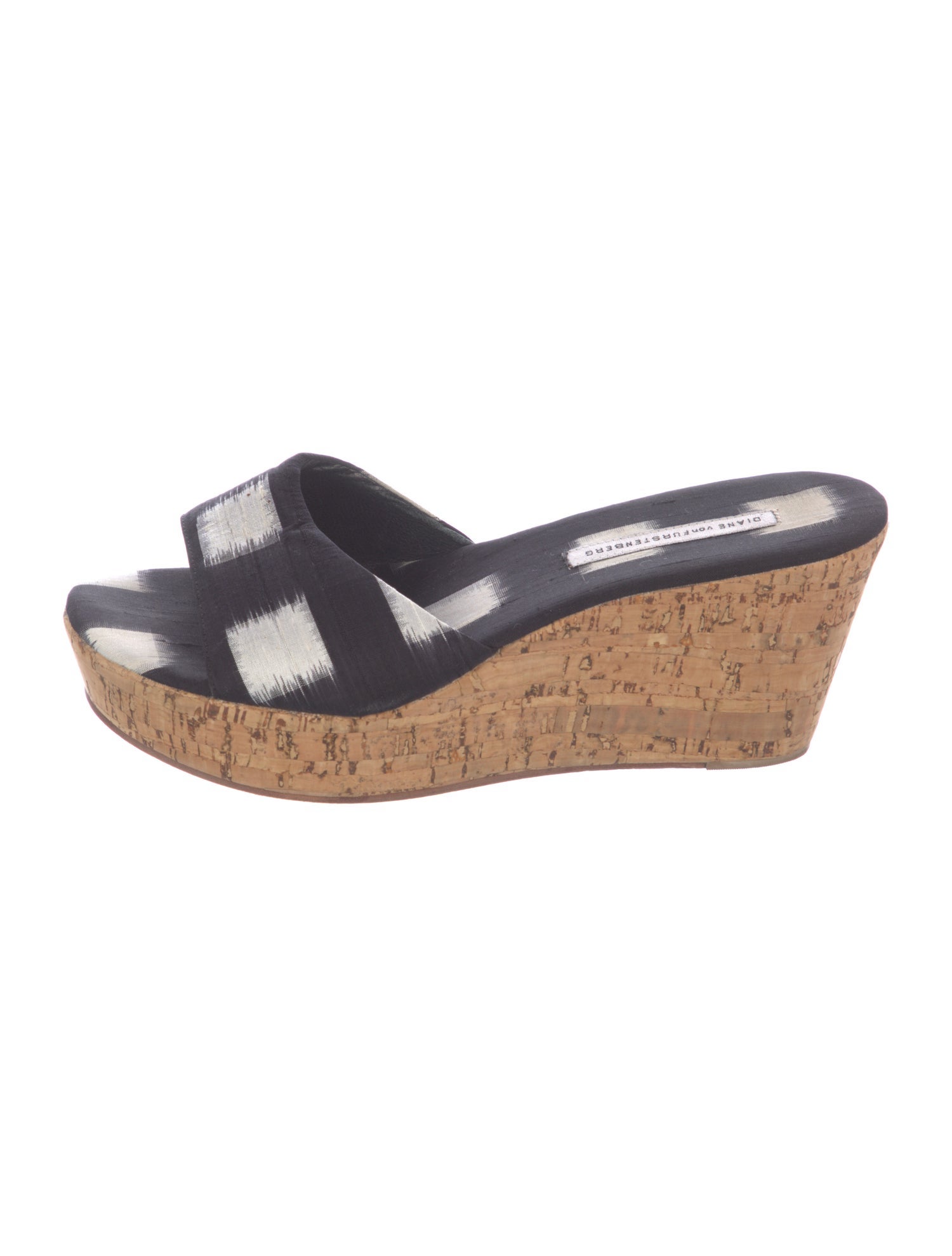 Diane von Furstenberg Animal Print Cutout Accent Slides