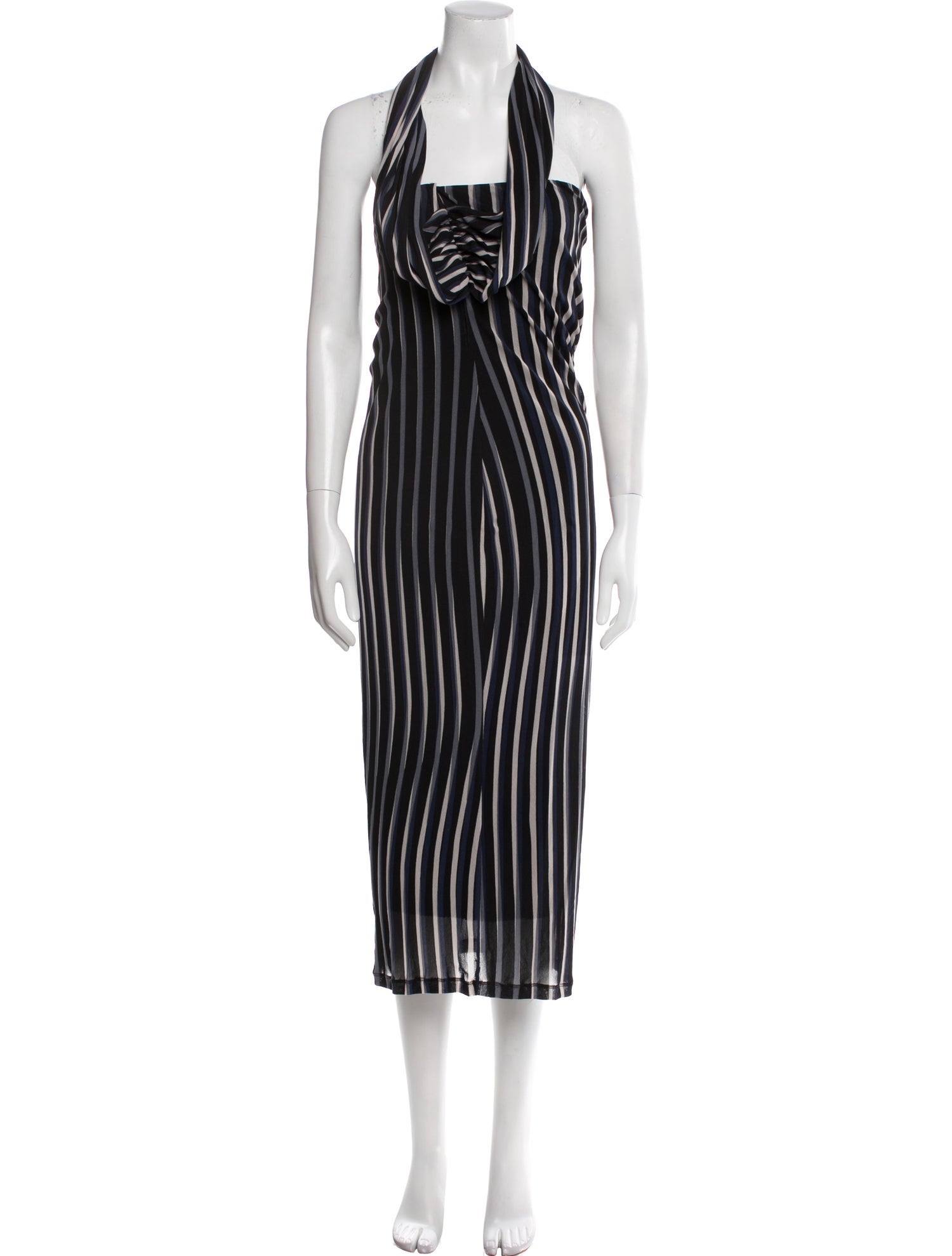 Diane von Furstenberg Striped Midi Length Dress