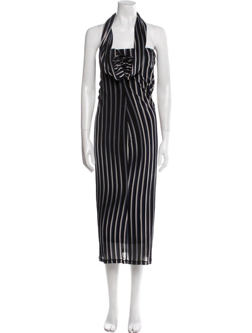 Diane von Furstenberg Striped Midi Length Dress