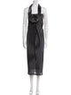 Diane von Furstenberg Striped Midi Length Dress