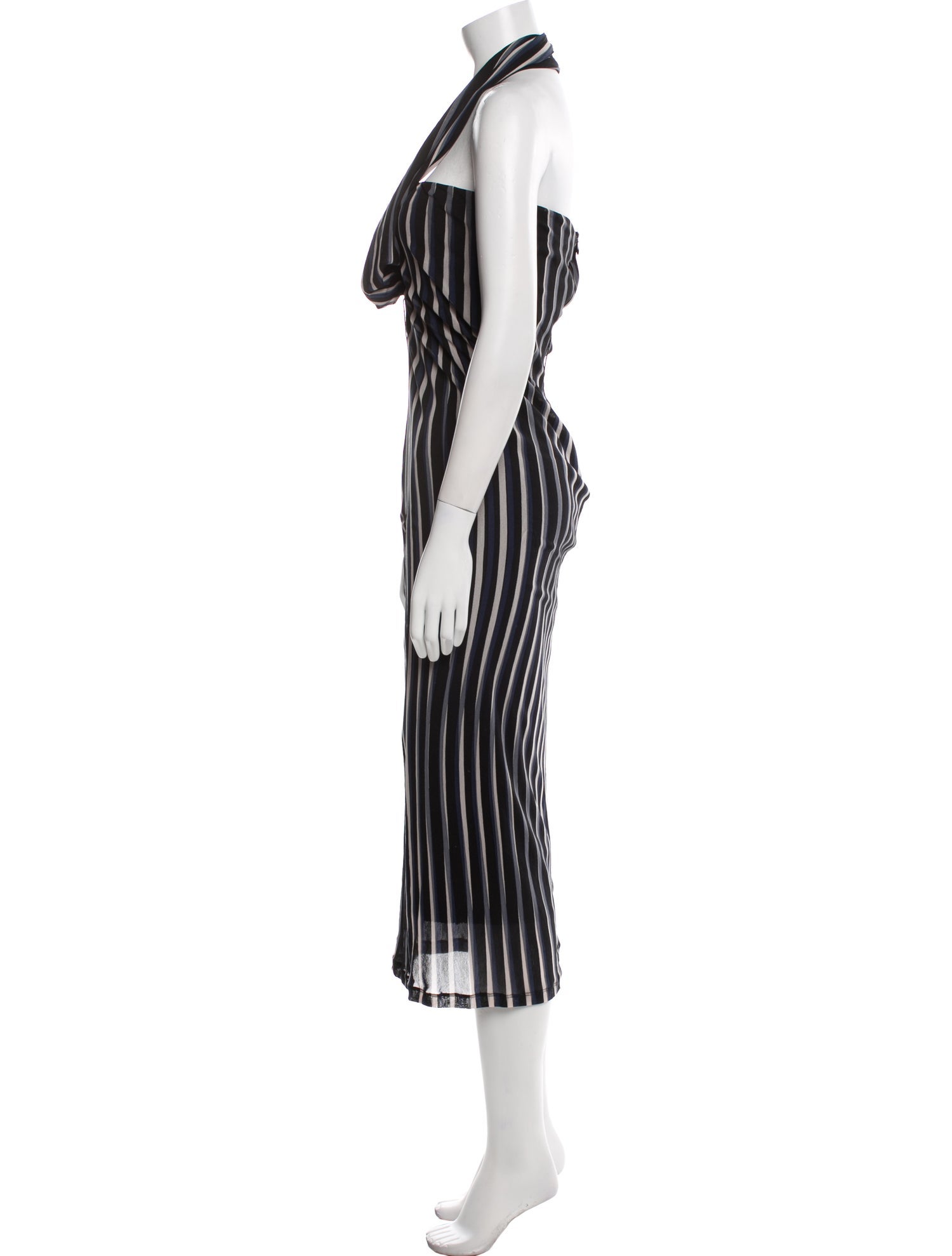 Diane von Furstenberg Striped Midi Length Dress