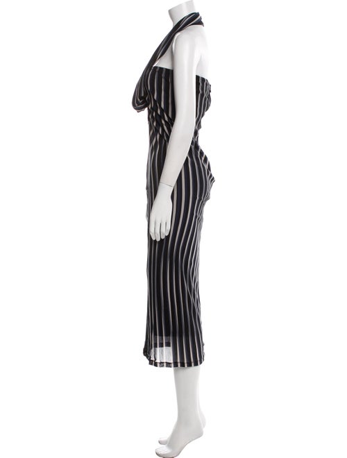 Diane von Furstenberg Striped Midi Length Dress