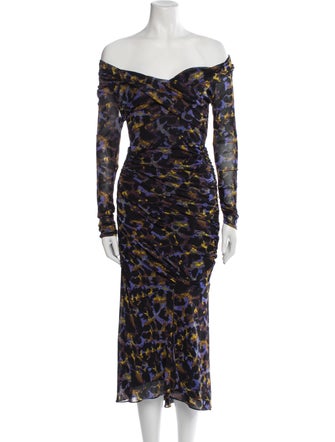Diane von Furstenberg Printed Midi Length Dress