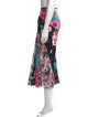 Diane von Furstenberg Floral Print Midi Length Skirt