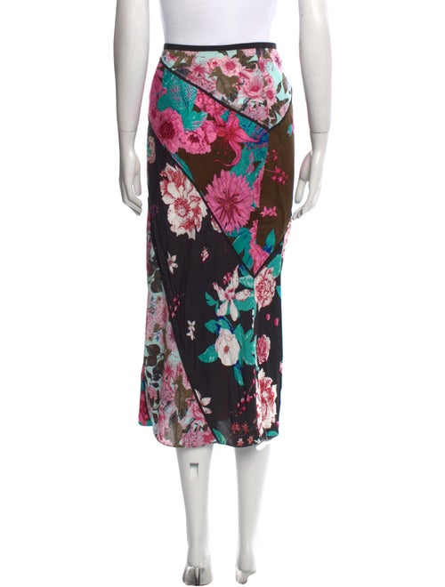 Diane von Furstenberg Floral Print Midi Length Skirt