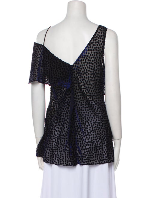 Diane von Furstenberg Polka Dot Print V-Neck Top