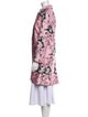 Diane von Furstenberg Wool Floral Print Trench Coat