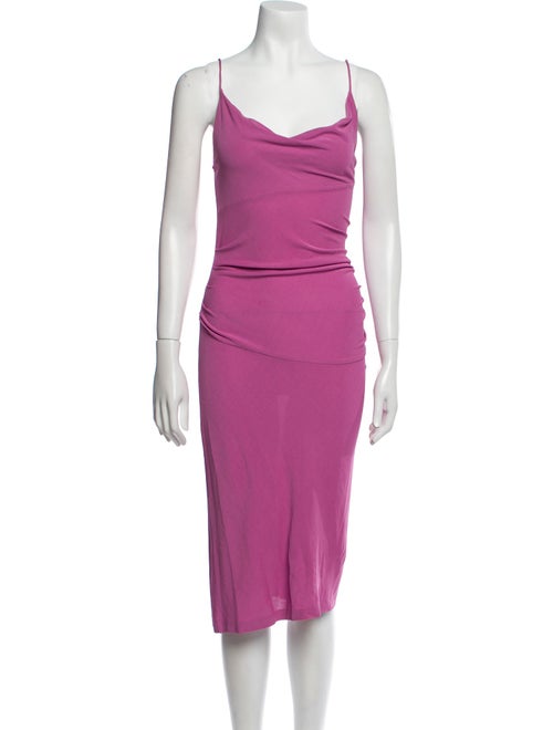 Diane von Furstenberg Cowl Neck Midi Length Dress