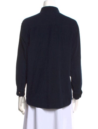 Diane von Furstenberg Long Sleeve Button-Up Top